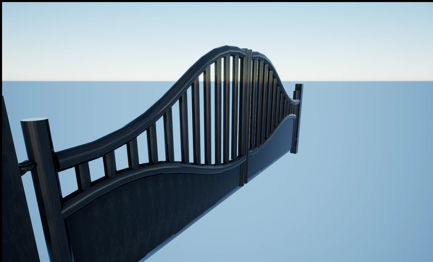 double leaf gate 3D Model .c4d .max .obj .3ds .fbx .stl .blend 