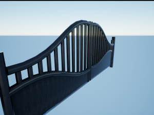 double leaf gate Model 3D