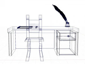 Desk 3D Model