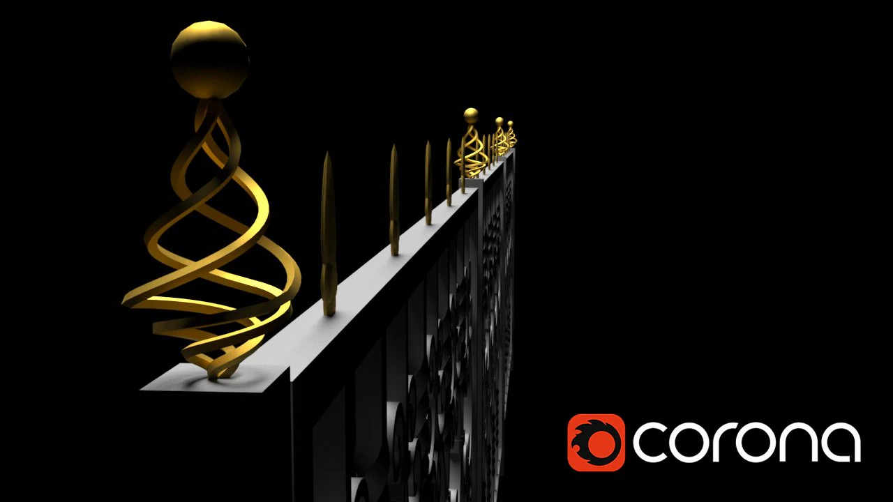 city fence 3D Model .c4d .max .obj .3ds .fbx .stl .blend 