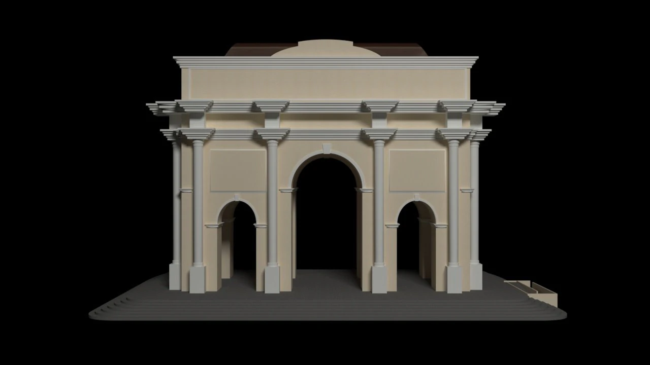 arc de triomphe 3D Model .c4d .max .obj .3ds .fbx .stl .blend 