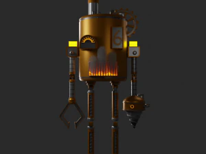 机器人矿工 3D 模型