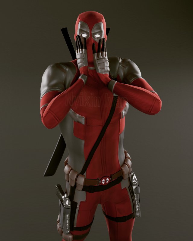 deadpool hilarious surprise 3d print model Modèles 3D en vedette .c4d .max .obj .3ds .fbx .stl .blend 