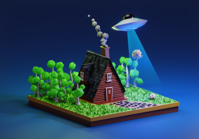 home low poly Modello 3D .c4d .max .obj .3ds .fbx .stl .blend 