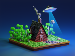 home low poly 3Dモデル