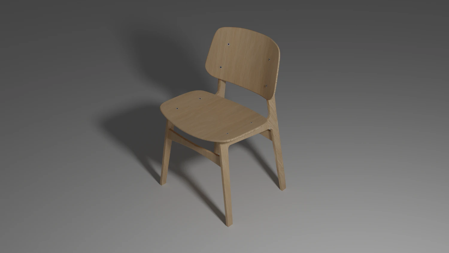 school chair 3D Model .c4d .max .obj .3ds .fbx .stl .blend 