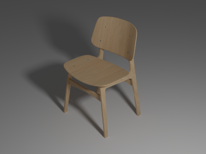 school chair 3Dモデル