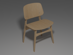school chair 3D मॉडल