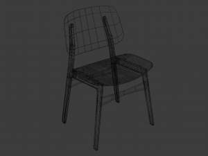 school chair 3D मॉडल