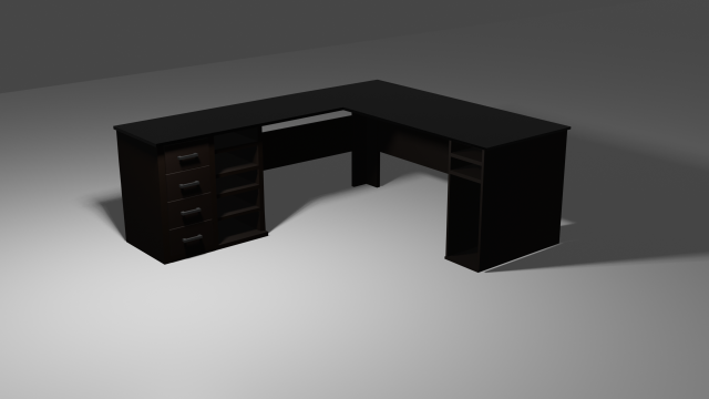 desk 3D 模型 .c4d .max .obj .3ds .fbx .stl .blend 