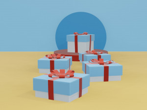 gift box Modelo 3D