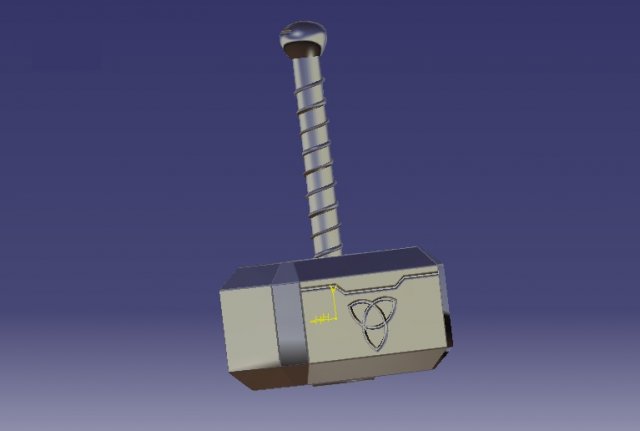 thors hammer 3D Принт Модель .c4d .max .obj .3ds .fbx .stl .blend 