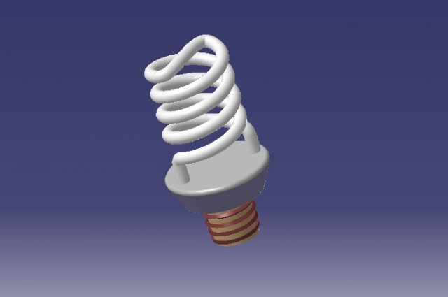 cfl bulb 3D-Modell .c4d .max .obj .3ds .fbx .stl .blend 