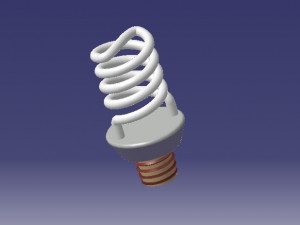 cfl bulb Modelo 3D