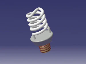 l&acirc;mpada fluorescente compacta Modelo 3D