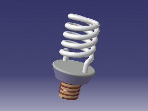 cfl bulb 3D-Modell
