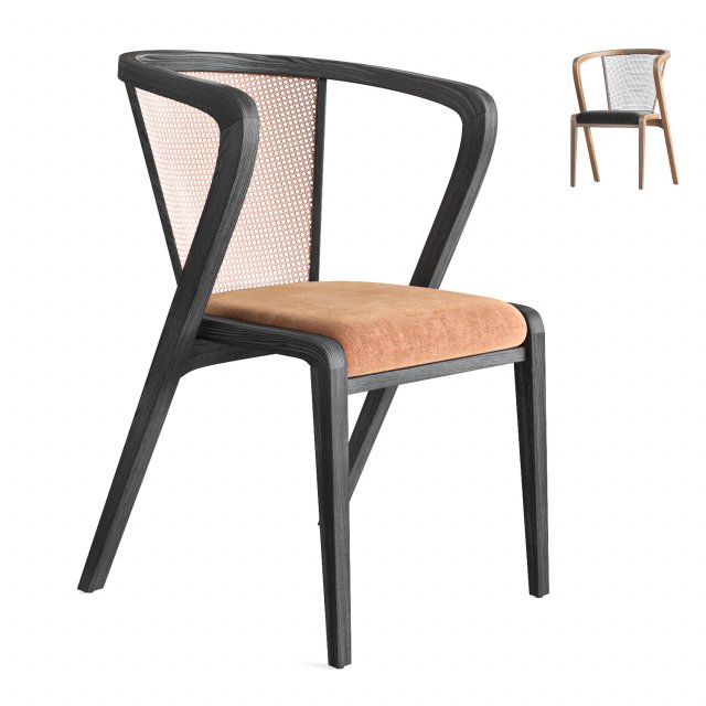 rattan chair 3D Model .c4d .max .obj .3ds .fbx .stl .blend 