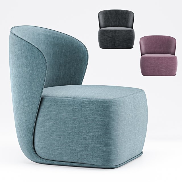 snug chair Modello 3D .c4d .max .obj .3ds .fbx .stl .blend 