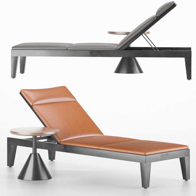 deck chair 3D Model .c4d .max .obj .3ds .fbx .stl .blend 