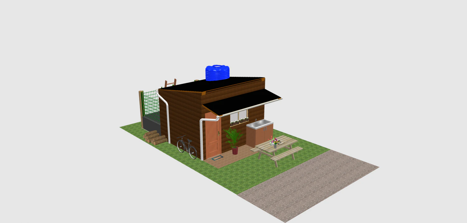 Hovel hut wood house Cabana base model 3D Model .c4d .max .obj .3ds .fbx .stl .blend 
