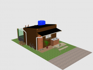Hovel hut wood house Cabana base model 3D Model