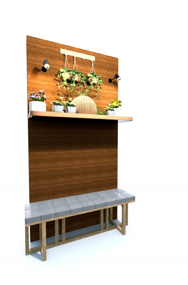 Decorated Wood Panel Modello 3D .c4d .max .obj .3ds .fbx .stl .blend 