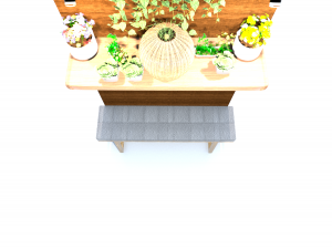 Decorated Wood Panel Modello 3D