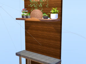Decorated Wood Panel 3D Model