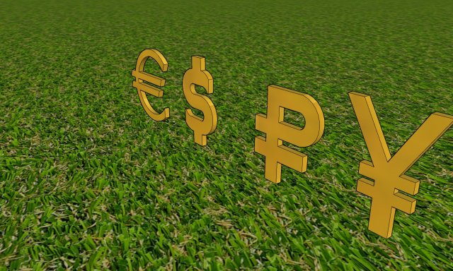 dollar euro ruble yuan Modelo 3D .c4d .max .obj .3ds .fbx .stl .blend 