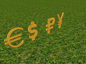 dollar euro ruble yuan Modelo 3D