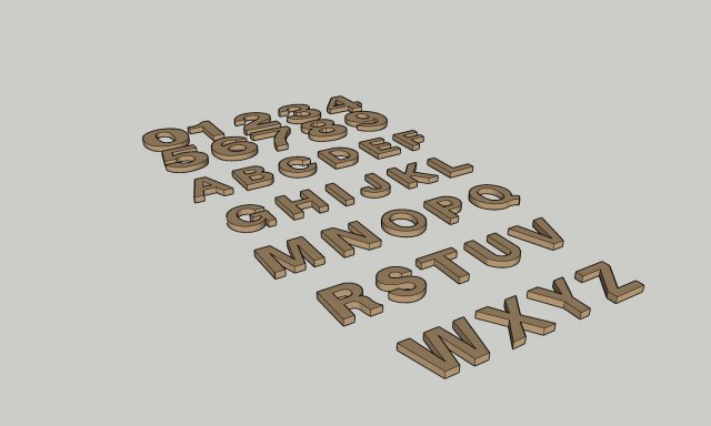 alphabet english figures 3D Model .c4d .max .obj .3ds .fbx .stl .blend 