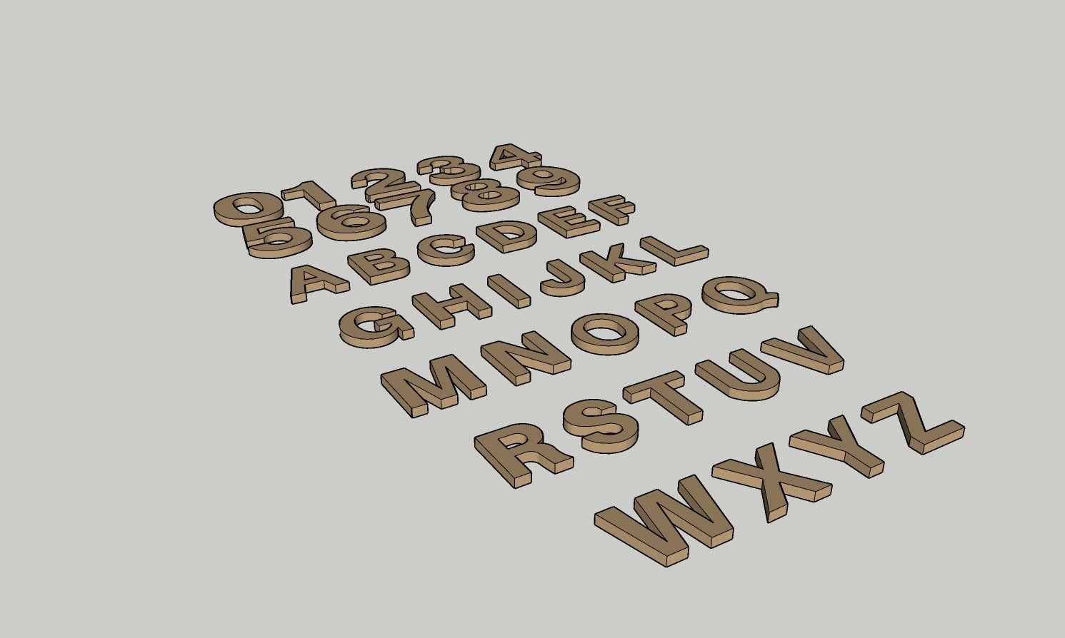 alphabet english figures 3D Model .c4d .max .obj .3ds .fbx .stl .blend 