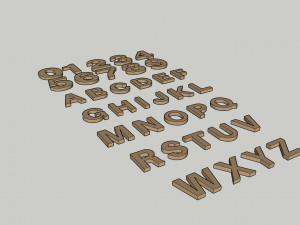 alphabet english figures 3D Model
