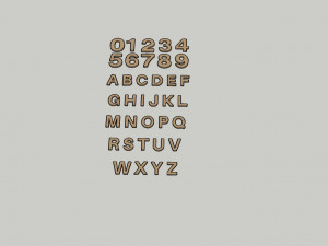 alphabet english figures 3D Model
