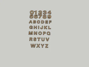 alphabet english figures 3D Model