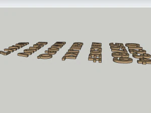 alphabet english figures 3D Model