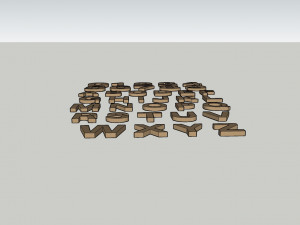 alphabet english figures 3D Model