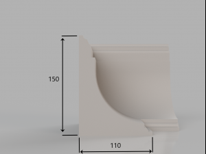 skirting board no 2 from the major series bm2 3D Модель