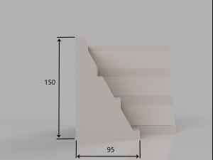 skirting board no 4 from the major series bm4 Modelo 3D