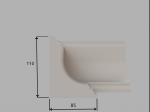 skirting board no 5 from the major series bm5 Modelo 3D