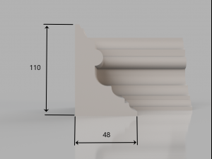 skirting board no 6 from the major series bm6 3D Model