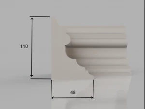 skirting board no 6 from the major series bm6 3D Model