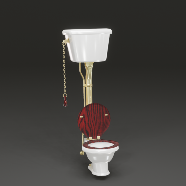 high-tank toilet 3D 模型 .c4d .max .obj .3ds .fbx .stl .blend 