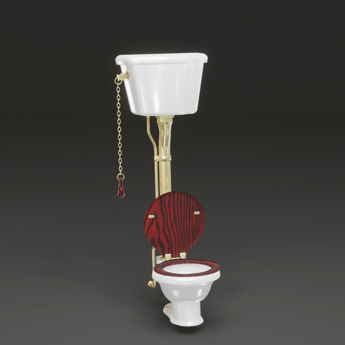high-tank toilet 3D Model .c4d .max .obj .3ds .fbx .stl .blend