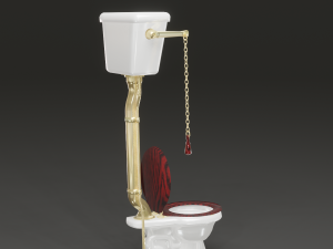 high-tank toilet 3D 模型