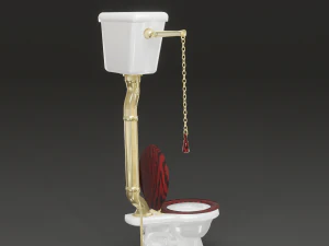 high-tank toilet 3D Model