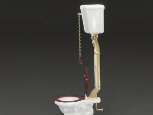 high-tank toilet 3D Model