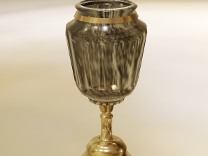 candle holder with glob 3D मॉडल