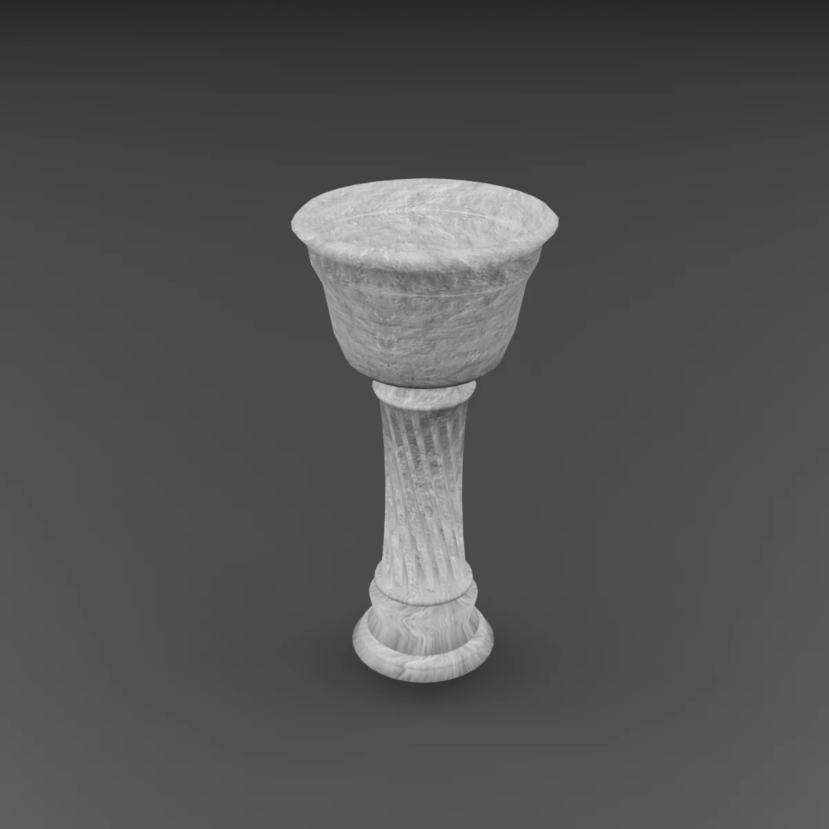weathered floral pedestal 3D Model .c4d .max .obj .3ds .fbx .stl .blend