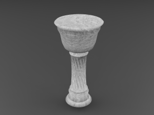 weathered floral pedestal 3D Model